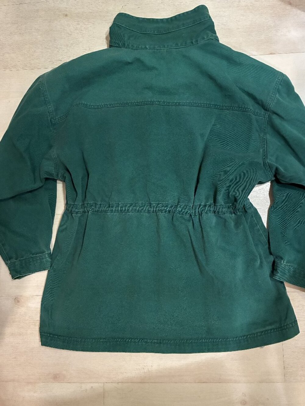 Vtg 90s FORENZA The Limited Green Utility Jacket Chore Coat Drawstring Waist XL - Picture 2 of 5